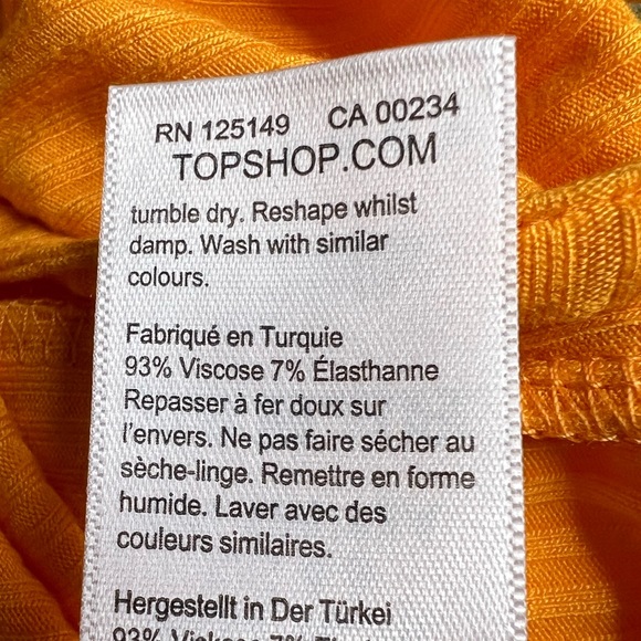 🎯NWT Topshop Ribbed Jumpsuit Orange Size 4-6 - Picture 12 of 14
